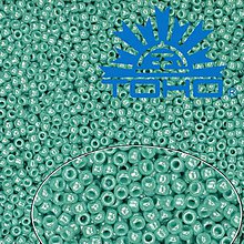 Korálky - Toho Rokajl 11/0 Opaque-Lustered Turquoise č.132 25g - 9269894_