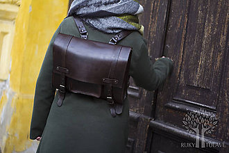 Batohy - Kožený ruksak RETRO - 9269244_