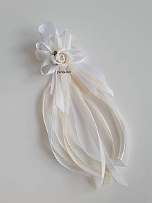 Svadobné pierka - Svadobné pierko bielo krémové - 9275516_