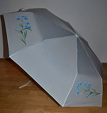Iné doplnky - ručne maľovaný dáždnik - kvety - 9277578_