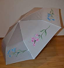 Iné doplnky - ručne maľovaný dáždnik - kvety - 9277587_