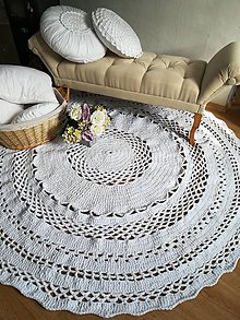 Úžitkový textil - Hačkovaný koberec - 9278018_