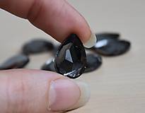 Komponenty - Kabošon sklenený black diamond 13x18mm, 0.40€/ks - 9283322_