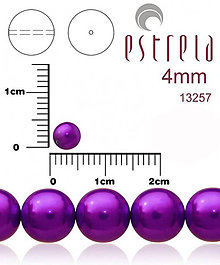 Korálky - Voskované perly zn.Estrela (13257 - pastelová fialová) 4mm, bal.31ks - 9289682_