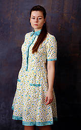  - Košeľové šaty s vtáčikmi a batikou na privolanie jari - 9293876_
