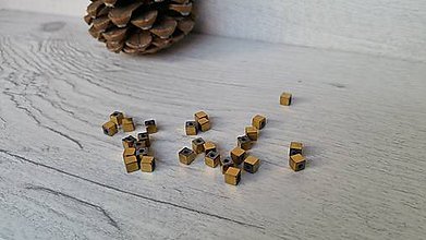 Minerály - Hematit kocky 4x4mm - 9292367_
