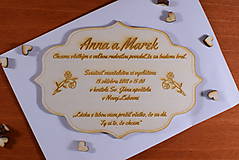 Papiernictvo - Svadobné oznámenie drevené gravírované 5 - 9290975_