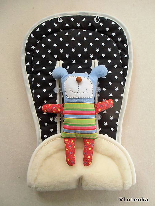 Detský textil - 100% MERINO wool Podložka do kočíka Bugaboo/ Joolz/ Valco/ Petite and Mars/ Britax Hviezdička - 9294957_