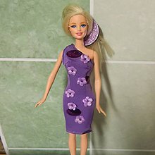Hračky - Šité Barbie šaty (fialové šaty) - 9297480_