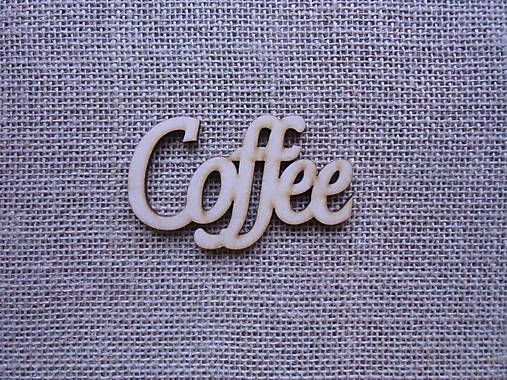 Výrez z preglejky - Coffee, 9 cm