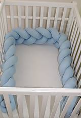 Detský textil - Modrák, zapletaný mantinel do postieľky alebo postele, viac farieb, dĺžka 50-500cm - 9300620_