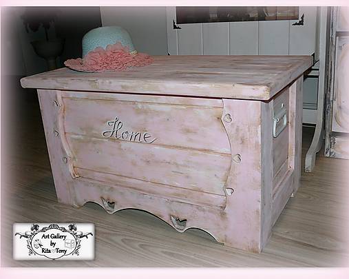 Nábytok - Truhlica "Vintage rose" - 9301832_