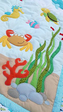 Detský textil - deka s motívom podmorského sveta - 9301173_