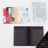 Pánske tašky - Puzdro na doklady a karty z pravej kože ZMEJSS (Čierna + uzatváranie na nit) - 9303357_