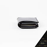 Pánske tašky - Puzdro na doklady a karty z pravej kože ZMEJSS (Čierna + uzatváranie na nit) - 9303362_