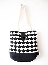 Veľké tašky - Veľká taška na plece - minimal čiernobiela - 9309654_
