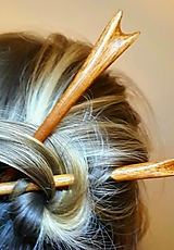 Ozdoby do vlasov - Ihlice do vlasov z mahagónu I. - 9307181_
