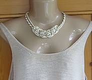 Náhrdelníky - Uzlový náhrdelník 5 mm šnúra (smotanovo zlatý č. 1894) - 9313241_