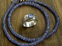 Náhrdelníky - Tanzanitový náhrdelník - 9314362_