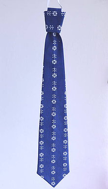 Pánske doplnky - Bavlnená kravata (šírka 6,5 cm - Modrá) - 9312003_