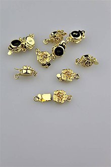 Komponenty - zapínanie na náramky/náhrdelníky luxusné zlaté - 9319125_