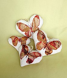 Dekorácie - Tieňový motýľ - závesná dekorácia teplé tóny - 9320609_