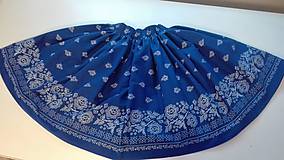 Detské oblečenie - Dievčenská folklórna suknička (Modrá) - 9323880_