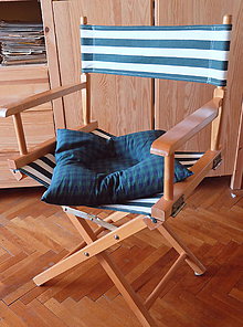 Úžitkový textil - FILKI Sedákošš extra - úľavový sedák pre problematické sedenie (modro-zeleno károvaný) - 9320016_