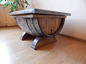 Nábytok - Sudový stolík (Wine barrel table)  (1.) - 9330144_