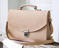 Veľké tašky - Veľká kabelka na  rameno MAXI SATCHEL BAG NATURAL - 9335437_