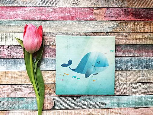 Papiernictvo - Leporelo 13x13 ,,Baby veľrybka,,  - 9335762_