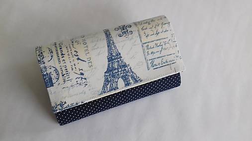  - Peňaženka "modrý Paríž" - 9333521_