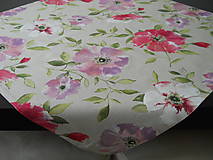 Úžitkový textil - Obrus - Kvety ako maľované na režnom - 9339959_