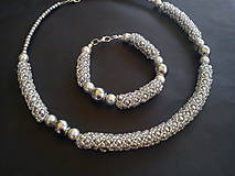 Sady šperkov - Sada strieborná perleť - 9337656_
