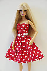  - Srdiečkové šaty pre Barbie - 9344097_