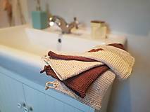 Úžitkový textil - Pletený uteráčik (do kabelky alebo ako dekorácia) - 9344832_
