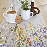 Úžitkový textil - Štóla na stôl - zakvitnutá lúka - 9346586_