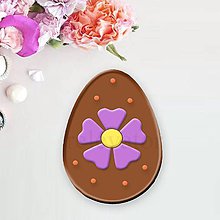 Grafika - Grafické čokoládové veľkonočné vajíčko puntíky (kvietok) - 9345365_