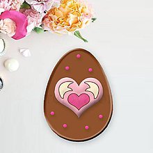 Grafika - Grafické čokoládové veľkonočné vajíčko puntíky (srdiečko) - 9346734_