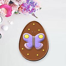 Grafika - Grafické čokoládové veľkonočné vajíčko puntíky (motýľ) - 9347304_
