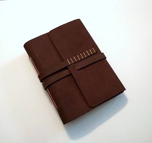 Kožený zápisník čokoládová