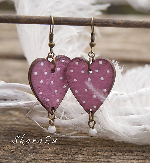  - Heart dots // Old rose - 9348434_
