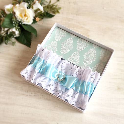 Spodná bielizeň - Luxusný svadobný podväzok - 9347954_