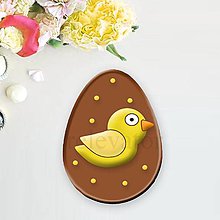 Grafika - Grafické čokoládové veľkonočné vajíčko puntíky (kuriatko) - 9348273_