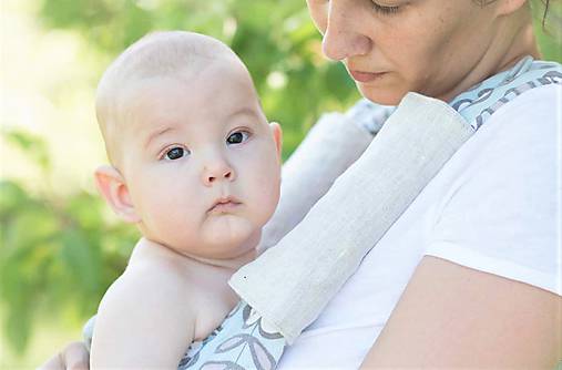 Detské doplnky - Slintáčiky na ergonomické nosiče z ľanu - 9352234_
