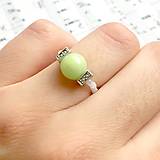 Prstene - Elastic Green Beryl (Aquamarine) Antique Silver Ring / Elastický prsteň zelený beryl (akvamarín), starostriebro /P0027 - 9355053_