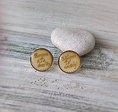 Pánske šperky - Manžetové gombíky s textom živicové (okrúhle zlaté) - 9354615_