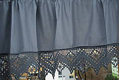 Úžitkový textil - záclonka s čipkou - 9357442_