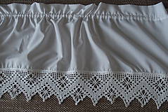 Úžitkový textil - záclonka s čipkou - 9357446_