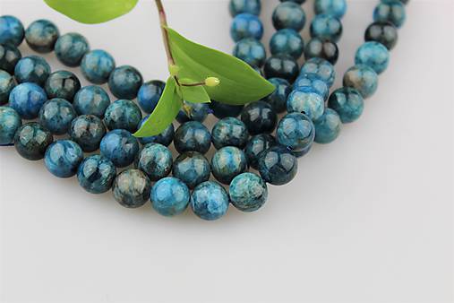 Minerály - apatit korálky 10mm - 9356536_